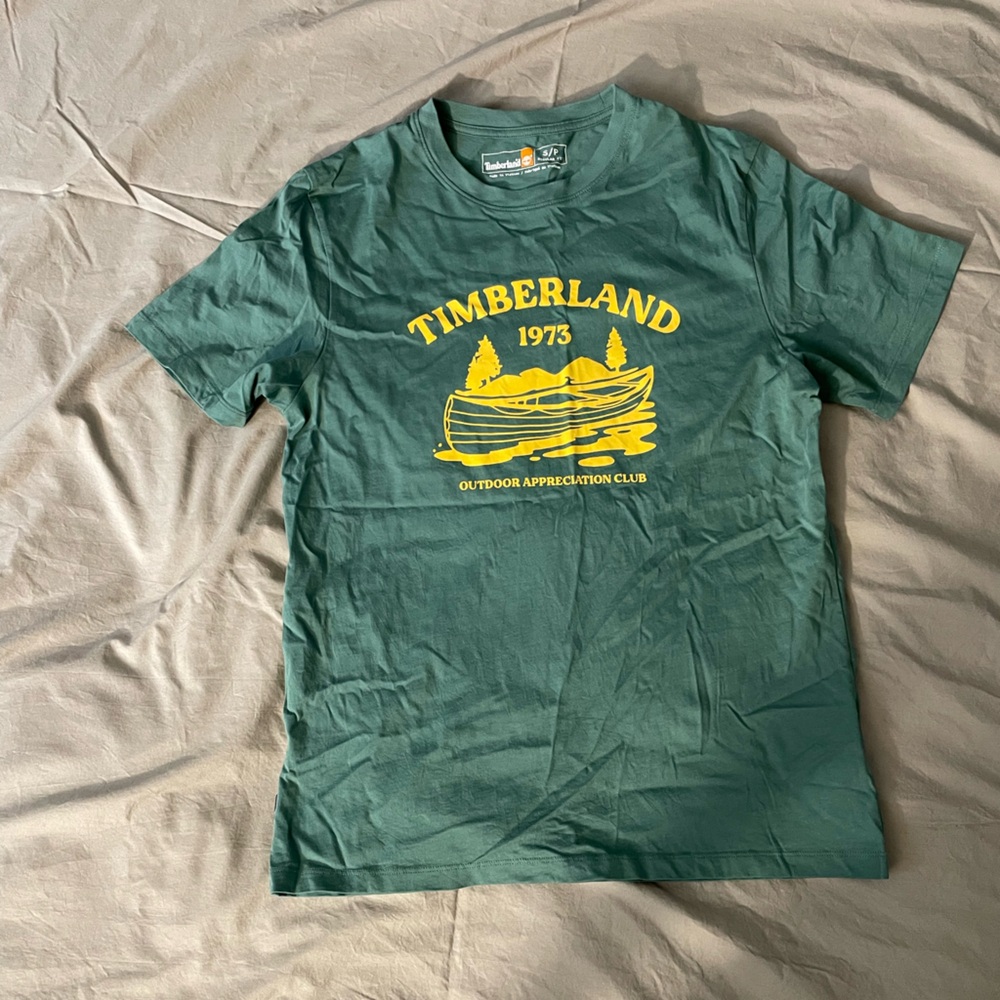 timberland green graphic t-shirt